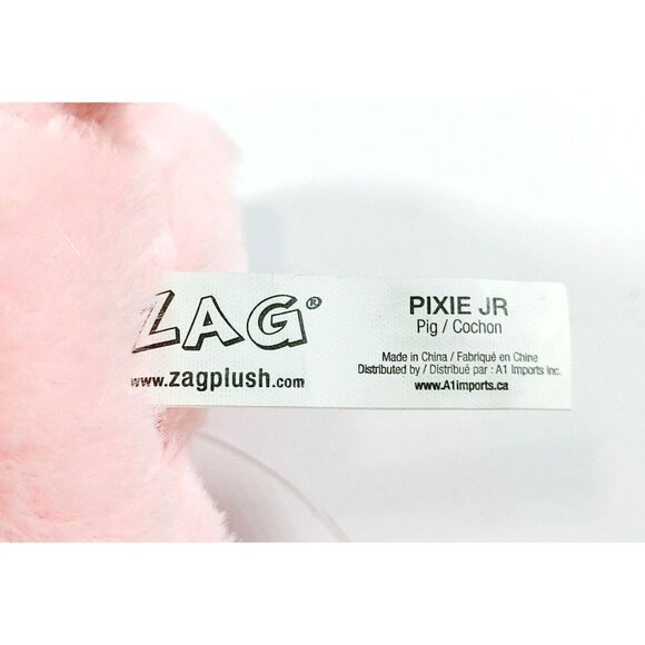 ZAG Buddy Junior Pink Pig Plush Pixie Jr. Stuffed Animal 5" NEW PL-202 - Picture 4 of 5